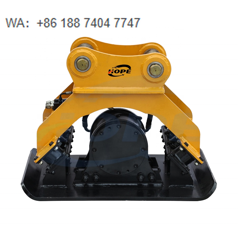 Plate Compactor Vibrator - 優れた油圧式振動板コンパクタ、クラッチプラットフォーム付き、5～9トンの掘削機用、2000 RPM、耐久性のある土壌圧縮機