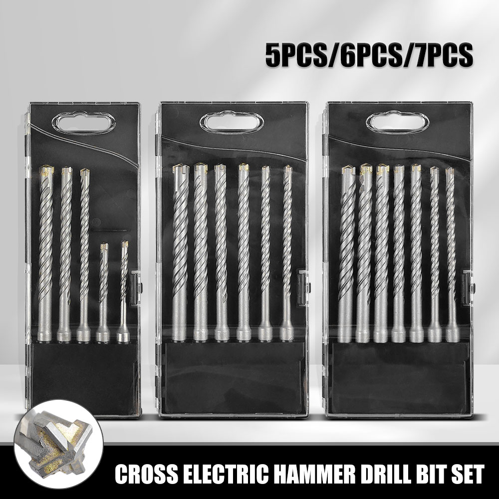 Concrete Breaker Demolition - Sds plusコンクリートドリルビット、壁レンガブロック、電気ロータリーハンマー、石積みドリル、110mm、160mm、5個、6個、7個