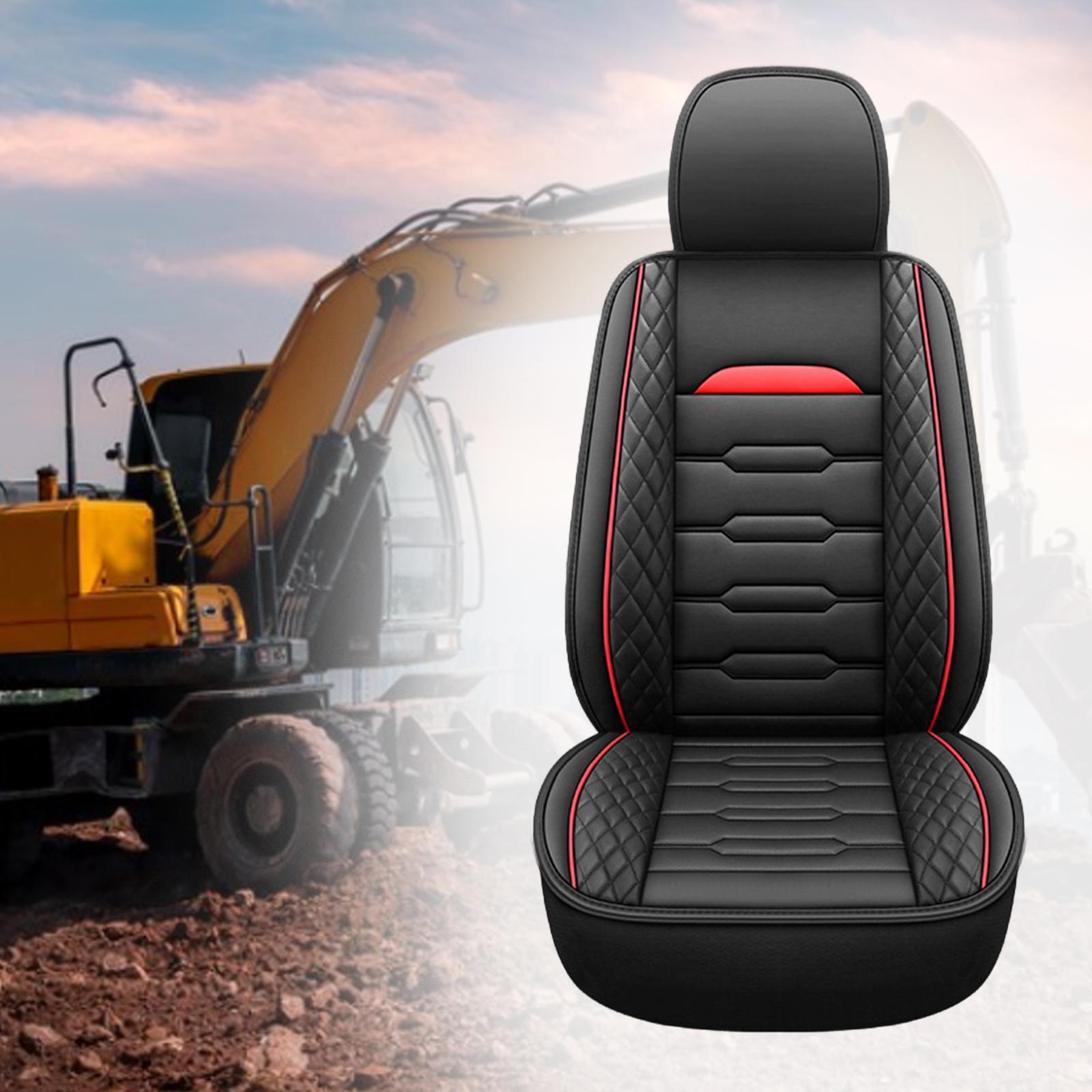 Heavy Equipment Engine - PUレザー製掘削機シートクッション、通気性と耐摩耗性に優れたカバー、ローダー、トラクター、フォークリフト、重機用