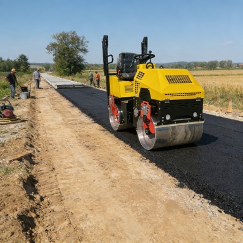 Heavy Equipment Rollers - 単胴振動式ロードローラー重機、土壌・アスファルトローラー建設機械、ディーゼルエンジン搭載