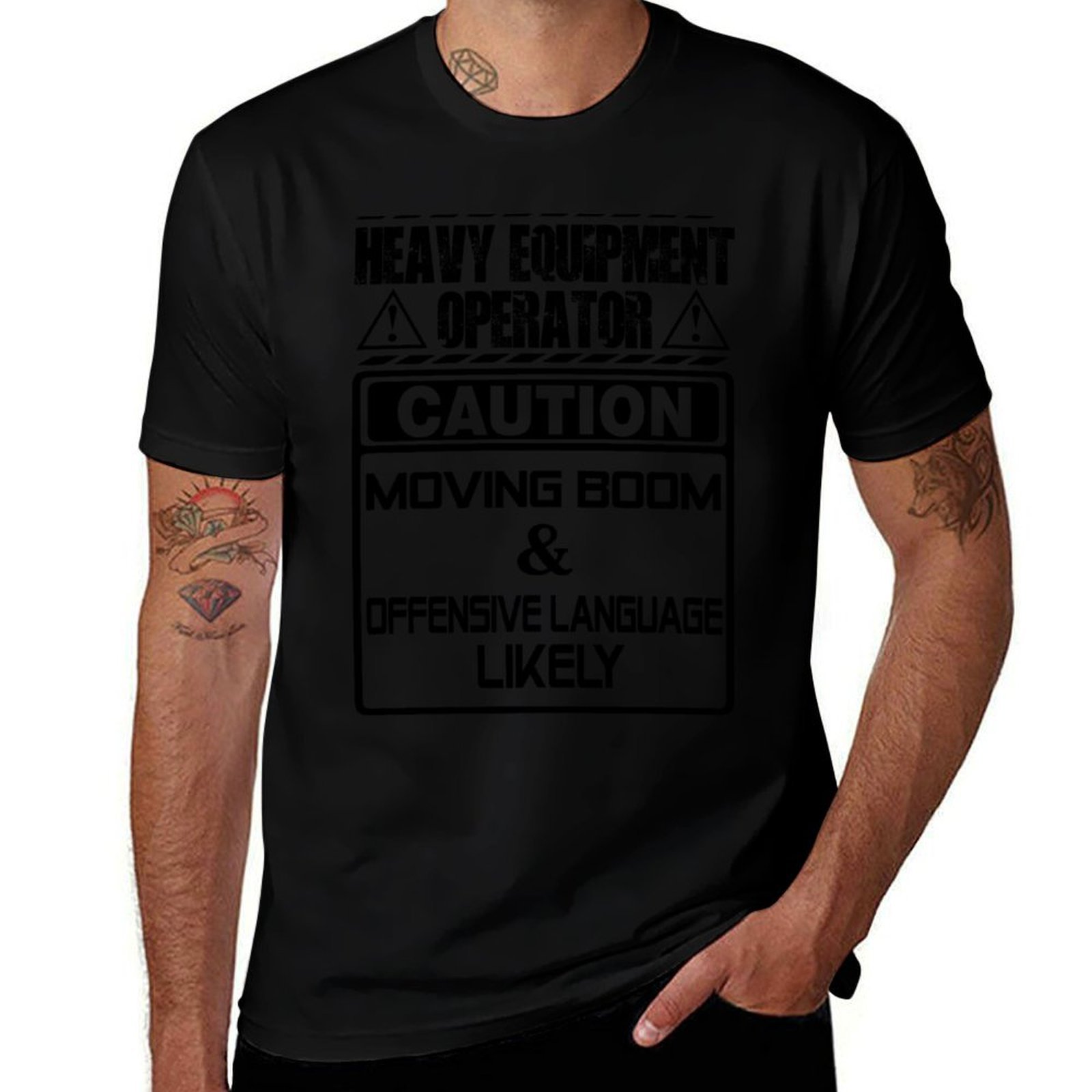 Heavy Equipment Vector - 背景ベクトル ボルスヘビー機器オペレーター 重機オペラ Tシャツ ランニングジム 半袖スポーツTシャツ