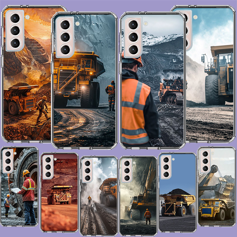 Heavy Equipment Inspection - ヘビーデューティーダンプトラック機器検査用スマホケース Samsung Galaxy S25 Edge S24