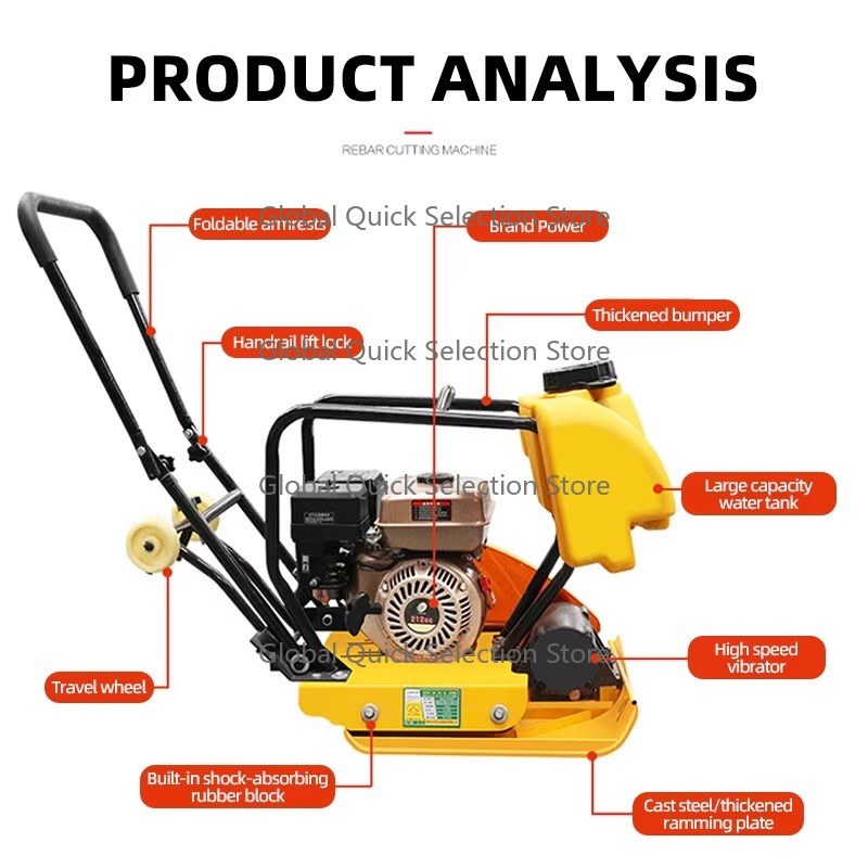 6.5馬力ディーゼルプレートコンパクタ、正逆振動タンパー、4 - Plate Compactor Vibrator のレビューと価格
