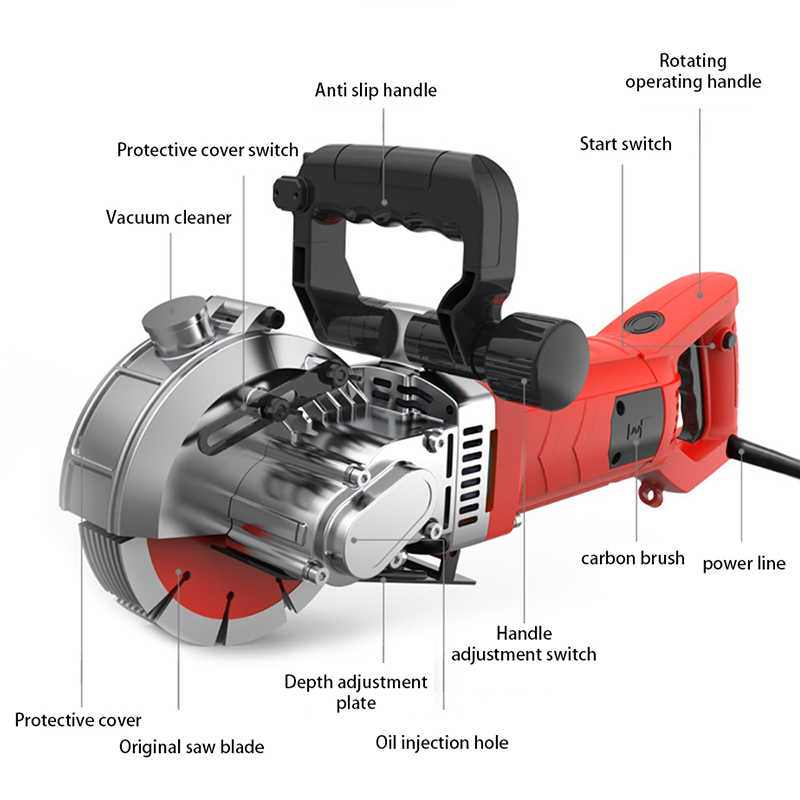 5800Wハイパワーウォールスロッティングマシン、コンクリー - Electric Concrete Cutter のレビューと価格